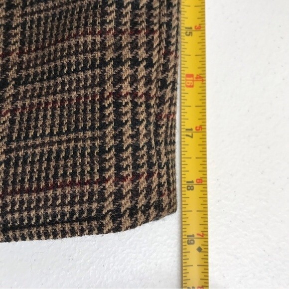 Vintage Bill Blass Wool Double Breasted Herringbone Plaid Blazer Women's 14 - Picture 7 of 11